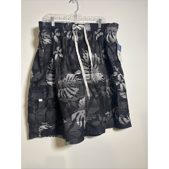 Kanu Surf Board Shorts Men’s Black Floral‎ Hawaiian Swim Mesh Drawstring Size 4X - Picture 1 of 5